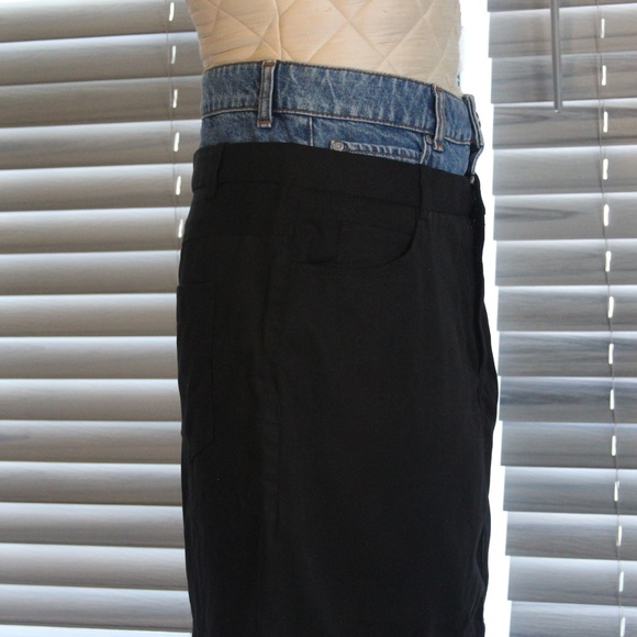Sandro Paris Layered Denim Skirt In Blue size 4 - Picture 5 of 12